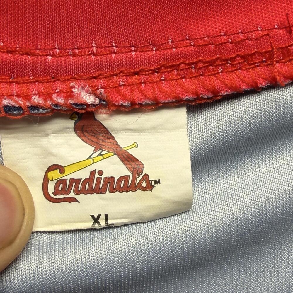 Cardinals Jersey Mens XL Blue St Louis Baseball Wells Fargo Promo MLB - Picture 5 of 9